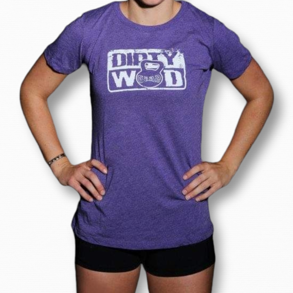 Dirty Wod Gear Women's Logo Tee Purple